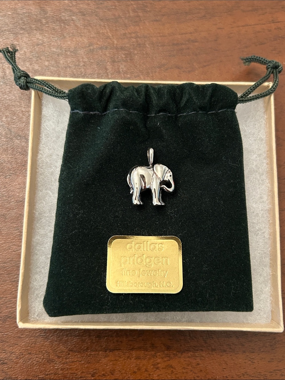 🐘 Elephant Pendant Charm - Sterling Silver